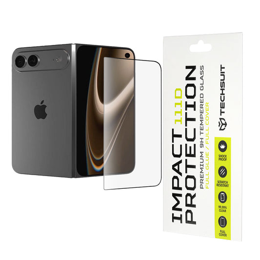 Προστατευτική μεμβράνη οθόνης Techsuit για Apple iPhone Ultra, Ασφαλισμένο γυαλί, Full Glue, 111D, Μαύρο