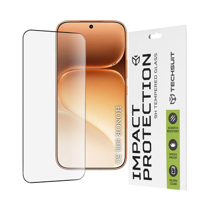Προστατευτική μεμβράνη οθόνης Techsuit για Honor 600 Pro / 600, Ασφαλισμένο γυαλί, Full Glue, 111D, Μαύρο