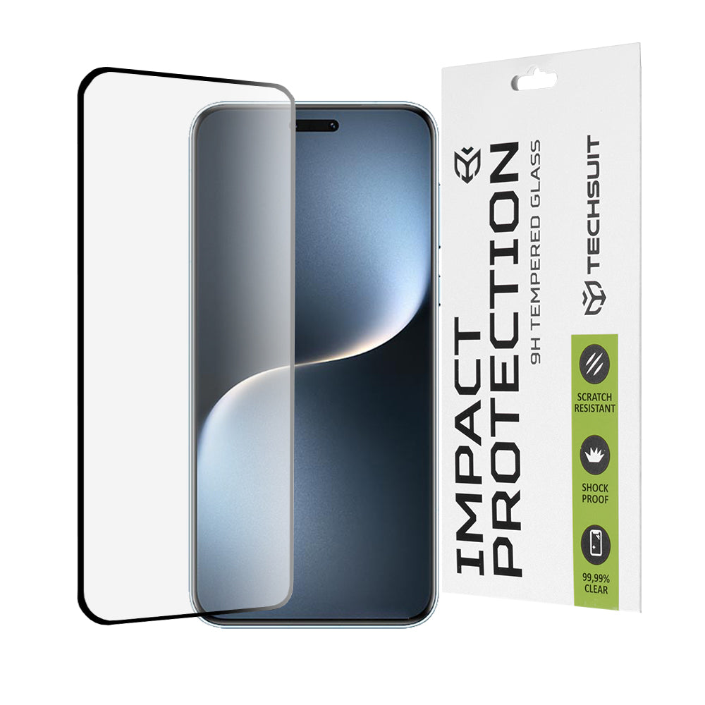 Προστατευτική μεμβράνη οθόνης Techsuit για Honor Magic7 Pro, ασφαλισμένο γυαλί, πλήρης κόλλα, 111D, μαύρο