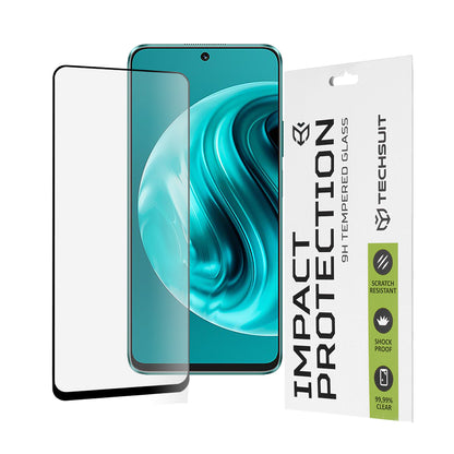 Προστατευτική μεμβράνη οθόνης Techsuit για Huawei nova 13i / nova 12i, Ασφαλισμένο γυαλί, Full Glue, 111D, Μαύρο