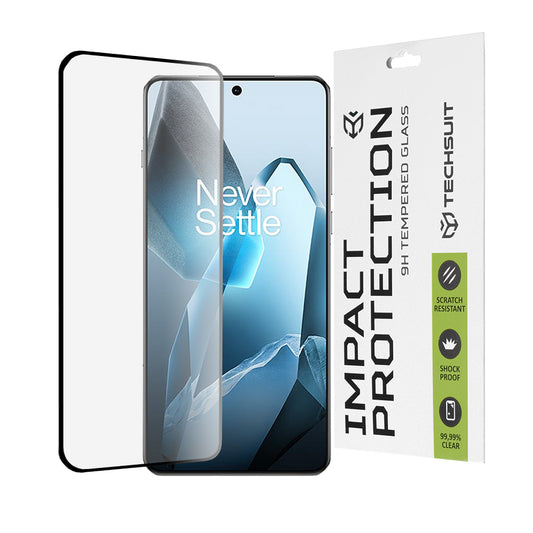 Προστατευτική μεμβράνη οθόνης Techsuit για OnePlus 13, Ασφαλισμένο γυαλί, Full Glue, 111D, Μαύρο