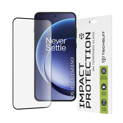 Προστατευτική Μεμβράνη Οθόνης Techsuit για OnePlus 15R, Ενισχυμένο Γυαλί, Full Glue, 111D, Μαύρη