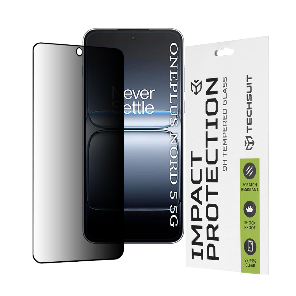 Προστατευτική Μεμβράνη Οθόνης Techsuit για OnePlus Nord 5, Ενισχυμένο Γυαλί, Full Glue, 111D