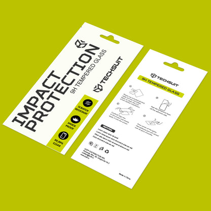 Techsuit Screen Protector Film for Samsung Galaxy A04 A045 / A04s A047 / A13 5G A136, Tempered Glass, Full Glue, 111D, Black