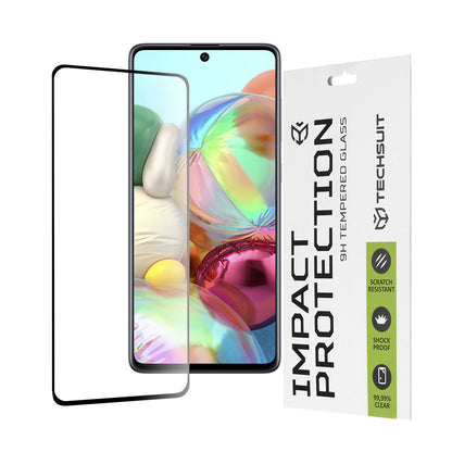 Προστατευτική μεμβράνη οθόνης Techsuit για Samsung Galaxy M51 M515 / A71 5G A716 / Note10 Lite N770, Ασφαλισμένο γυαλί, Full Glue, 111D, Μαύρο