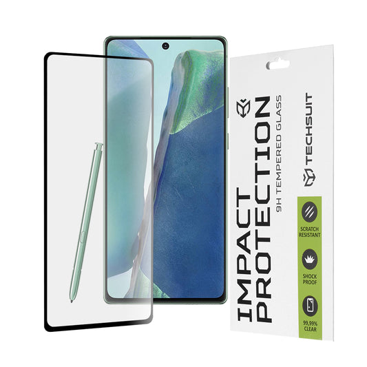 Προστατευτική μεμβράνη οθόνης Techsuit για Samsung Galaxy Note 20 5G N981 / Note 20 N980, Ασφαλισμένο γυαλί, Full Glue, 111D, Μαύρο