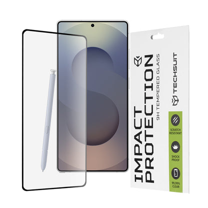 Προστατευτική μεμβράνη οθόνης Techsuit για Samsung Galaxy S25 Ultra S938, Ασφαλισμένο γυαλί, Full Glue, 111D, Μαύρο