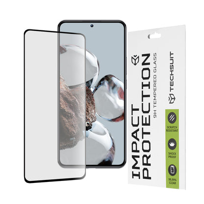 Προστατευτική μεμβράνη οθόνης Techsuit για Xiaomi 12T / 12T Pro, Ασφαλισμένο γυαλί, Full Glue, 111D, Μαύρο