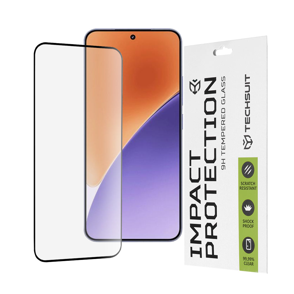 Προστατευτική μεμβράνη οθόνης Techsuit για Xiaomi 15, Ασφαλισμένο γυαλί, Full Glue, 111D, Μαύρο
