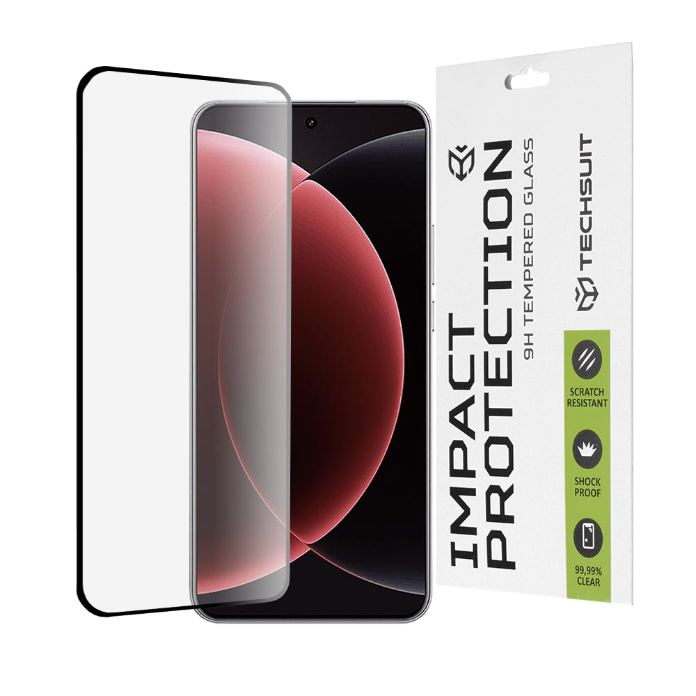 Προστατευτική μεμβράνη οθόνης Techsuit για Xiaomi 15 Ultra, Ασφαλισμένο γυαλί, Full Glue, 111D, Μαύρο