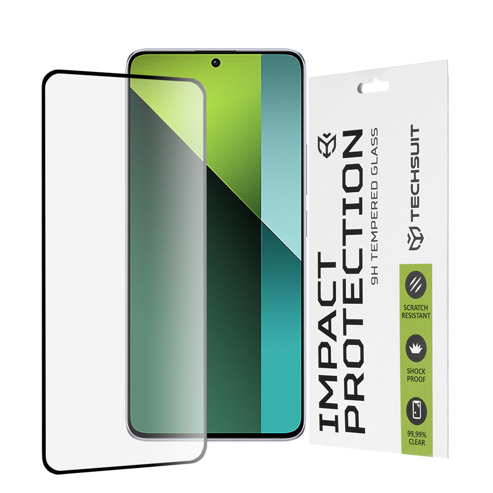 Προστατευτική μεμβράνη οθόνης Techsuit για Xiaomi Poco X6 / Redmi Note 13 Pro 5G, Ασφαλισμένο γυαλί, Full Glue, 111D, Μαύρο