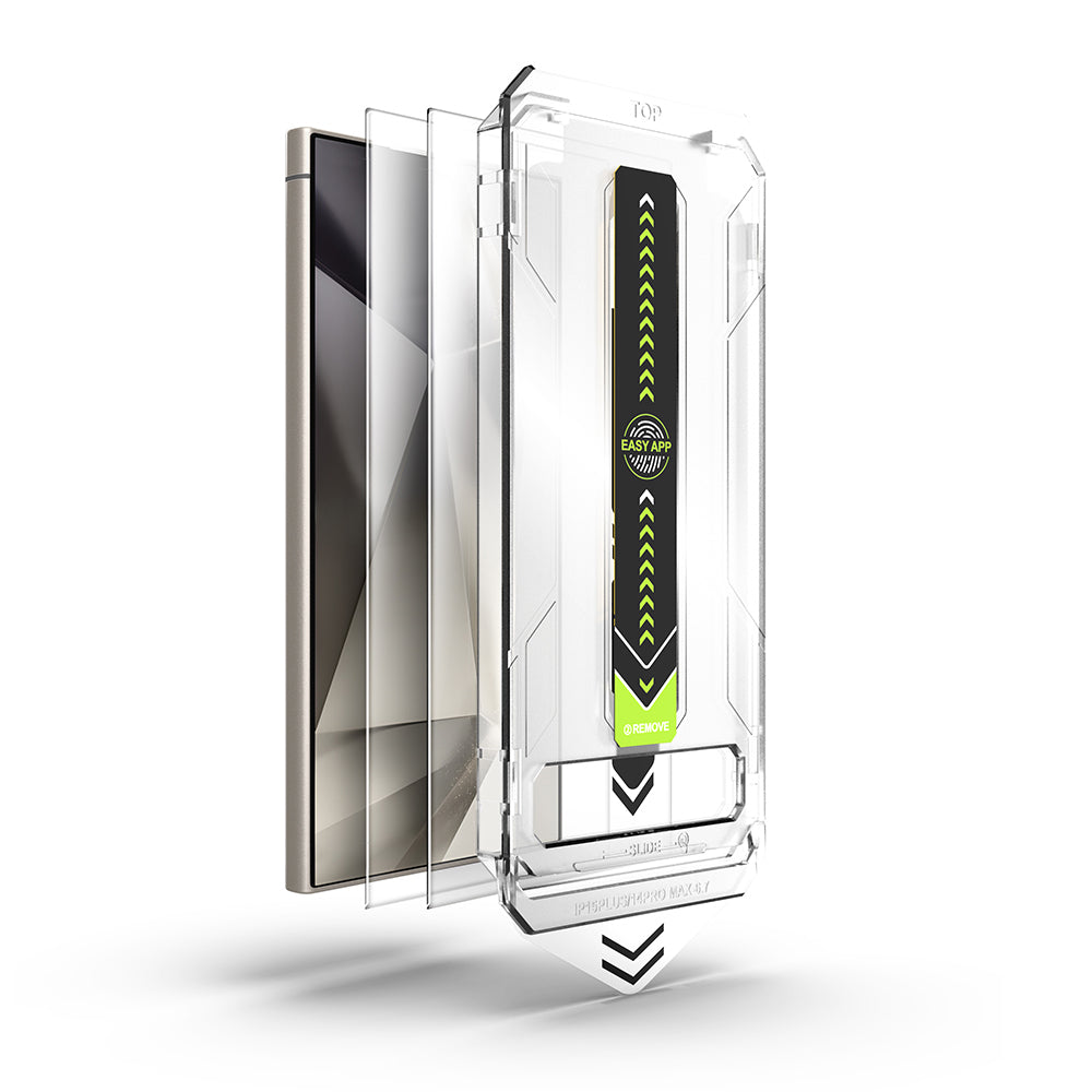 Προστατευτική μεμβράνη οθόνης Techsuit TitanGlass CrystalHD για Samsung Galaxy S24 Ultra S928, Ασφαλισμένο γυαλί, Πλήρης κόλλα, Σετ 2 τεμαχίων