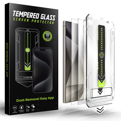 Προστατευτική μεμβράνη οθόνης Techsuit TitanGlass CrystalHD για Samsung Galaxy S24 Ultra S928, Ασφαλισμένο γυαλί, Πλήρης κόλλα, Σετ 2 τεμαχίων