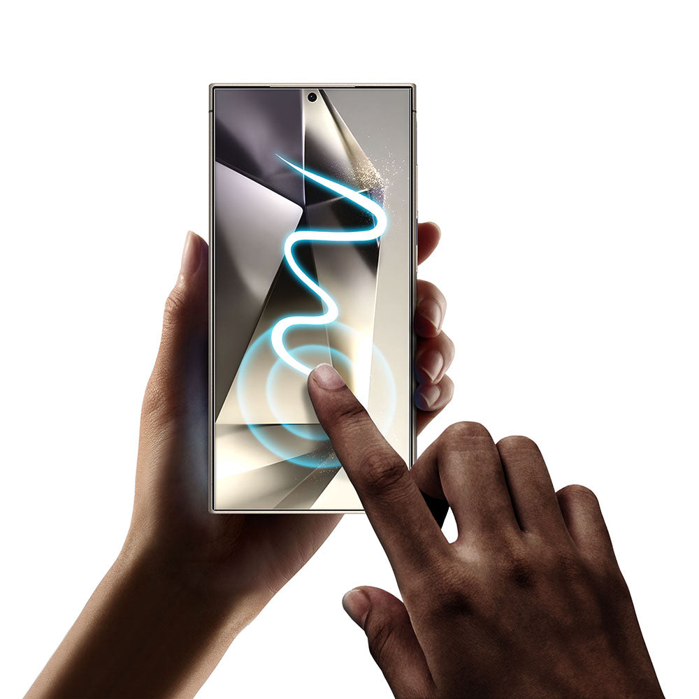 Προστατευτική μεμβράνη οθόνης Techsuit TitanGlass CrystalHD για Samsung Galaxy S24 Ultra S928, Ασφαλισμένο γυαλί, Πλήρης κόλλα, Σετ 2 τεμαχίων