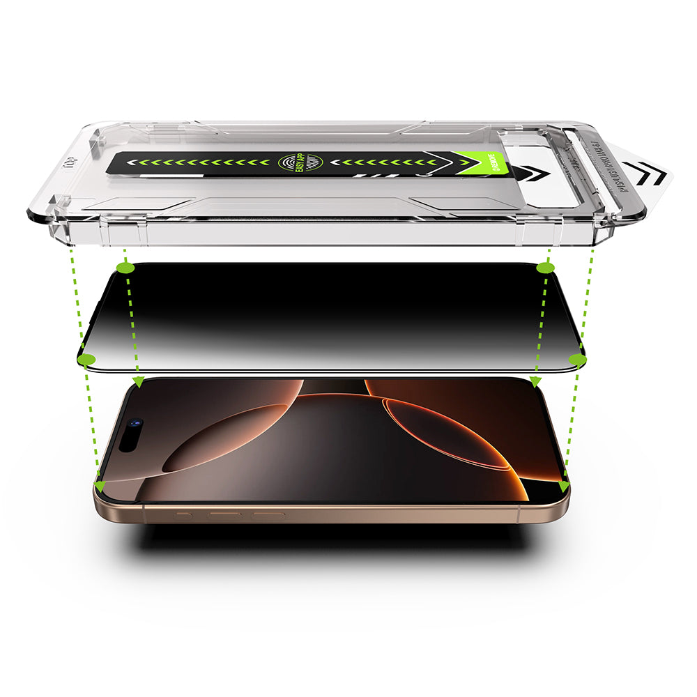 Προστατευτική μεμβράνη οθόνης Privacy Techsuit TitanGlass για Apple iPhone 16 Plus / 15 Plus, Ασφαλισμένο γυαλί, Πλήρης κόλλα, Σετ 2 τεμαχίων