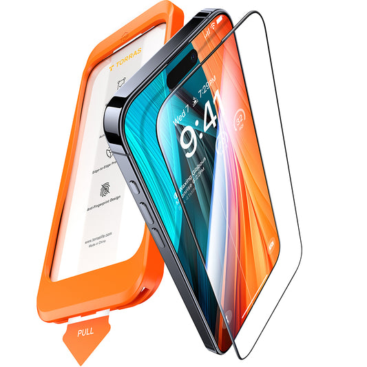 Προστατευτική Μεμβράνη Οθόνης Torras GlassGo Install Master για Apple iPhone 16, Ενισχυμένο Γυαλί, Πλήρης Κόλληση, Μαύρη
