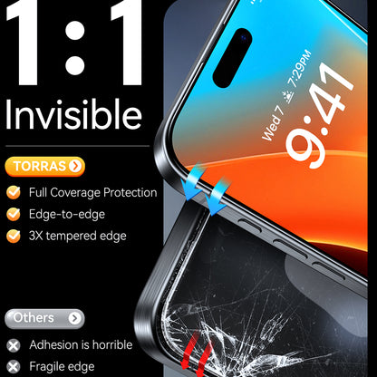 Προστατευτική Μεμβράνη Οθόνης Torras GlassGo Install Master για Apple iPhone 16, Ενισχυμένο Γυαλί, Πλήρης Κόλληση, Μαύρη