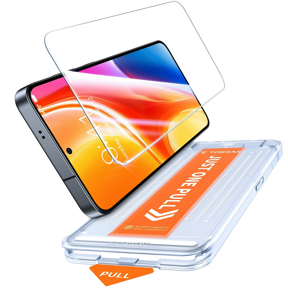 Προστατευτική Μεμβράνη Οθόνης Torras GlassGo Install Master για Samsung Galaxy S26, Ενισχυμένο Γυαλί, Πλήρης Κόλληση, Διαφανής