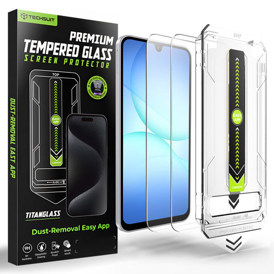 Προστατευτική μεμβράνη οθόνης Techsuit TitanGlass CrystalHD για Samsung Galaxy A17 5G / A16 5G A166 / A16 4G A165, Ασφαλισμένο γυαλί, Σετ 2 τεμαχίων