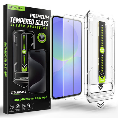 Προστατευτική μεμβράνη Techsuit TitanGlass CrystalHD για Samsung Galaxy A37 5G / A36 A366, Ασφαλισμένο Γυαλί, Σετ 2 τεμαχίων