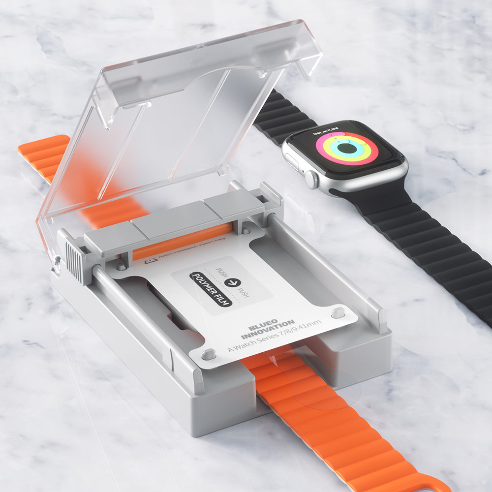 Προστατευτική Μεμβράνη Blueo High Molecule για Apple Watch 44mm Series, Ασφαλισμένο Γυαλί, Μαύρο