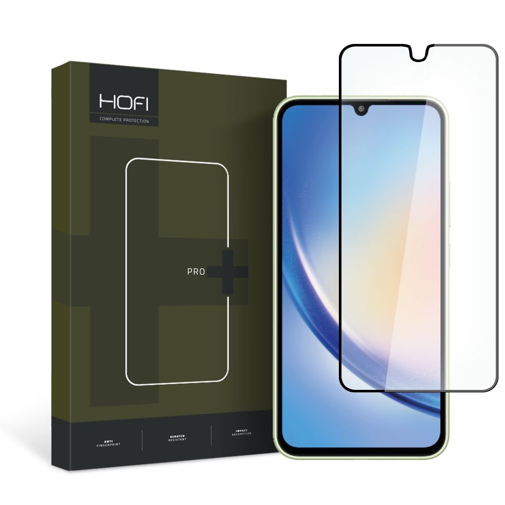 Προστατευτικό οθόνης HOFI PRO+ για Samsung Galaxy A34 A346, Θωρακισμένο γυαλί, Πλήρης κόλληση, Μαύρο