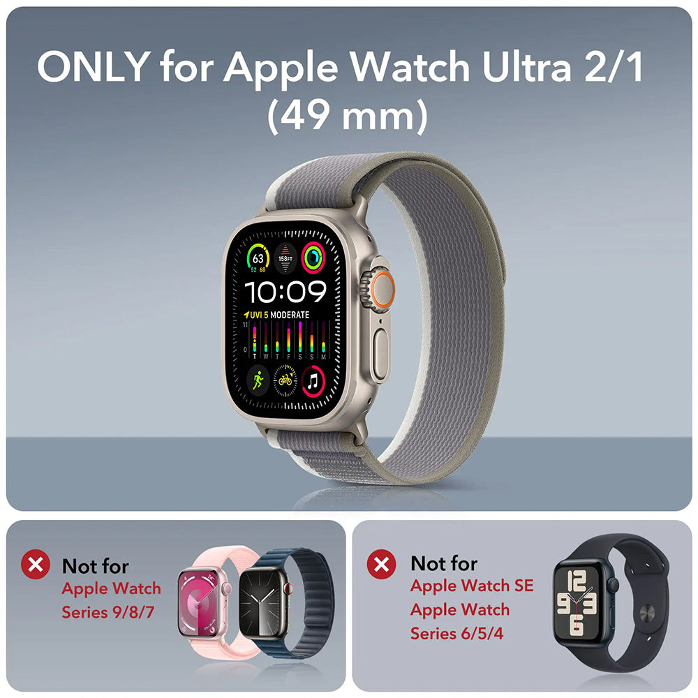 Προστατευτική Μεμβράνη ESR Armorite για Apple Watch Ultra Series, Σετ 2 τεμαχίων, Ενισχυμένο Γυαλί, Χάλκινο