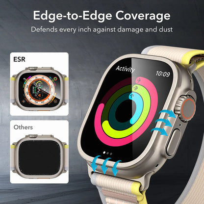 Προστατευτική Μεμβράνη ESR Armorite για Apple Watch Ultra Series, Σετ 2 τεμαχίων, Ενισχυμένο Γυαλί, Χάλκινο