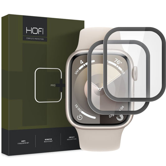 Προστατευτική μεμβράνη HOFI Hybrid PRO+ για Apple Watch 41mm Series, σετ 2 τεμαχίων, πλαστικό, μαύρο