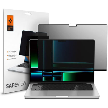 Προστατευτικό Φιλμ Οθόνης Privacy Spigen Safe View Magnetic για Apple MacBook Pro 14inch (2022) / (2024) / (2023) / (2021), Πλαστικό AFL06158