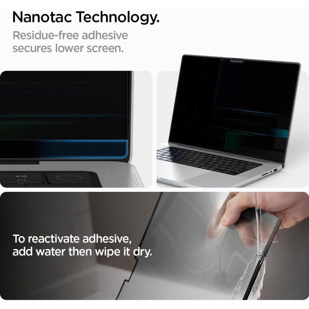 Προστατευτικό Φιλμ Οθόνης Privacy Spigen Safe View Magnetic για Apple MacBook Pro 14inch (2022) / (2024) / (2023) / (2021), Πλαστικό AFL06158