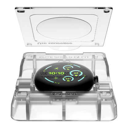 Spigen Elite Shield EZ FIT Protective Film for Google Pixel Watch 41mm Series, Set of 2, Tempered Glass, Transparent AFL08524