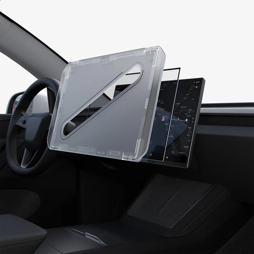 Προστατευτική Μεμβράνη Spigen GlastR EZ FIT για Πλοήγηση Tesla Y 2026 Premium / Performance, Ασφαλισμένο Γυαλί AGL10820