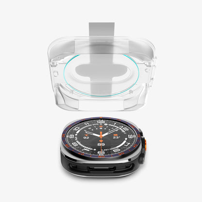 Προστατευτική Μεμβράνη Spigen GlastR EZ FIT για Samsung Galaxy Watch Ultra2, Ασφαλισμένο Γυαλί, Σετ 2 τεμαχίων AGL11758
