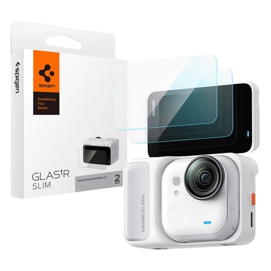Προστατευτική Μεμβράνη Οθόνης Spigen GlastR Slim για Insta360 Go Ultra, Ενισχυμένο Γυαλί, Σετ 2 τεμαχίων AGL11171