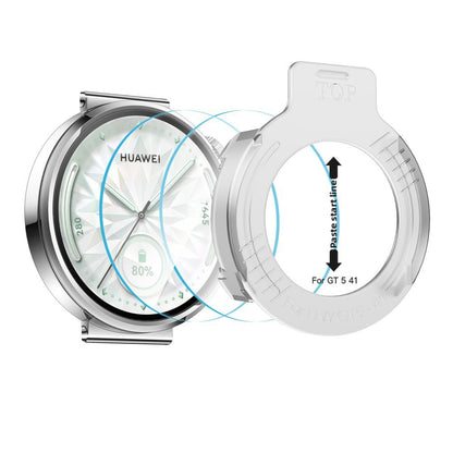 Προστατευτική Μεμβράνη Tech-Protect Easy Set+ για Huawei Watch GT 5 41mm, Σετ 2 τεμαχίων, Ενισχυμένο Γυαλί