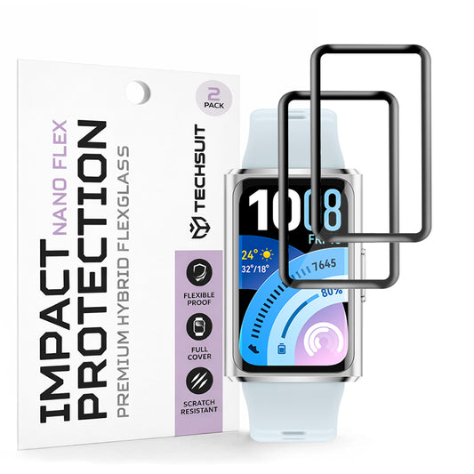 Προστατευτική Μεμβράνη Techsuit Nano Flex για Huawei Band 11 Pro, Σετ 2 τεμαχίων, Πλαστική, Μαύρη