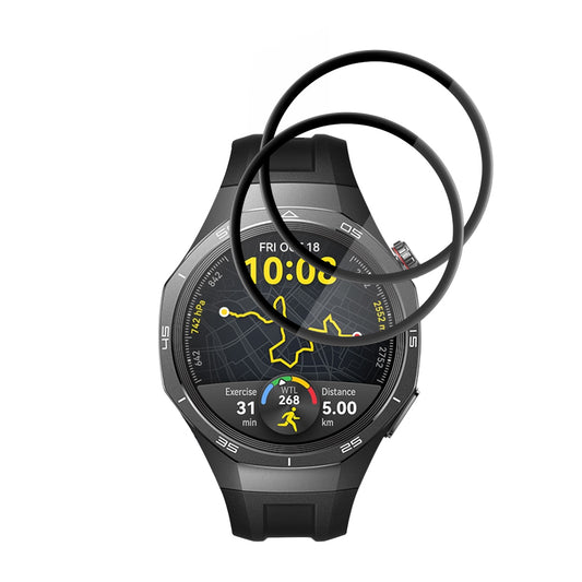 Προστατευτική Μεμβράνη Techsuit Nano Flex για Huawei Watch GT 5 Pro 46mm, Σετ 2 τεμαχίων, Πλαστική, Μαύρη