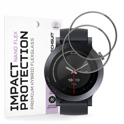 Προστατευτική Μεμβράνη Techsuit Nano Flex για Nothing CMF Watch 3 Pro, Σετ 2 τεμαχίων, Πλαστική, Μαύρη