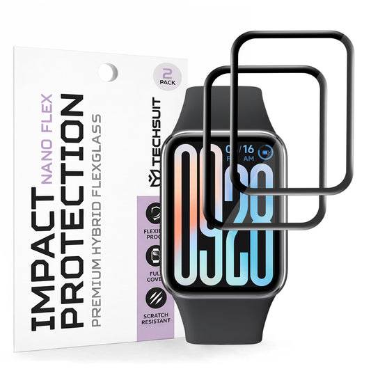 Προστατευτική Μεμβράνη Techsuit Nano Flex για Xiaomi Smart Band 9 Pro, Σετ 2 τεμαχίων, Πλαστική, Μαύρη