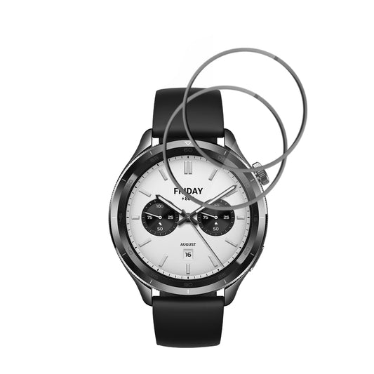 Προστατευτική Μεμβράνη Techsuit Nano Flex για Xiaomi Watch S4, Σετ 2 τεμαχίων, Πλαστική, Μαύρη