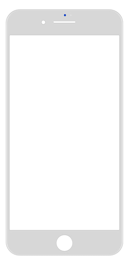 Γυαλί οθόνης Apple iPhone 8 Plus με πλαίσιο OCA και κόλλα, λευκό
