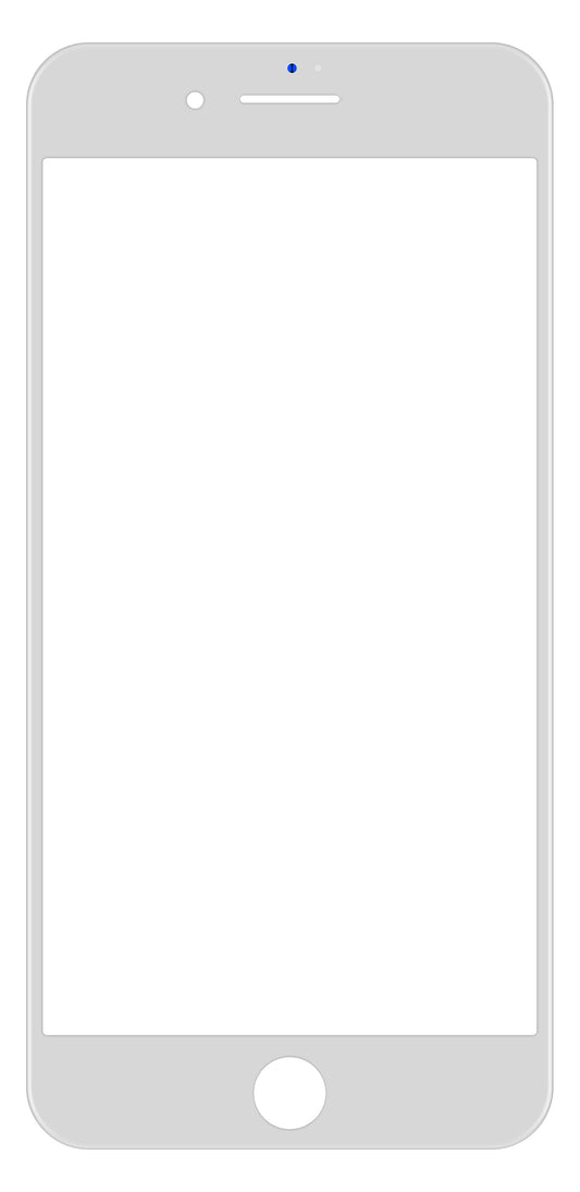 Γυαλί οθόνης Apple iPhone 8 Plus με πλαίσιο OCA και κόλλα, λευκό