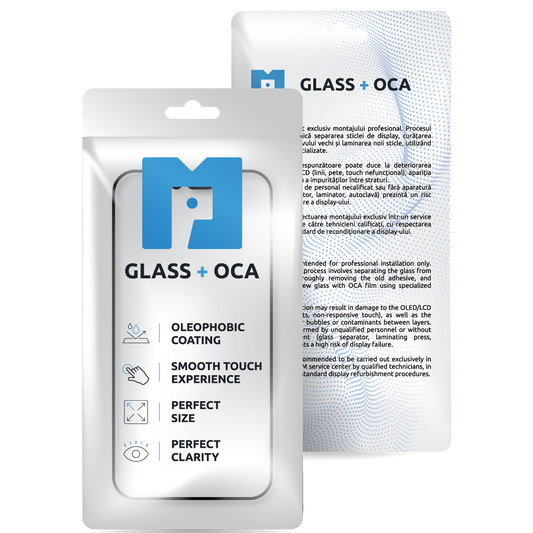 Screen Glass + OCA MP compatible with Apple iPhone 13 Pro / 13, Black