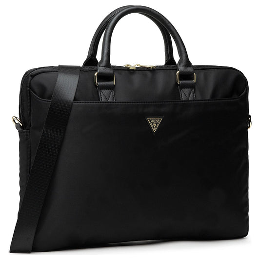 Τσάντα Guess Triangle Logo για Laptop 16 ιντσών, Μαύρη