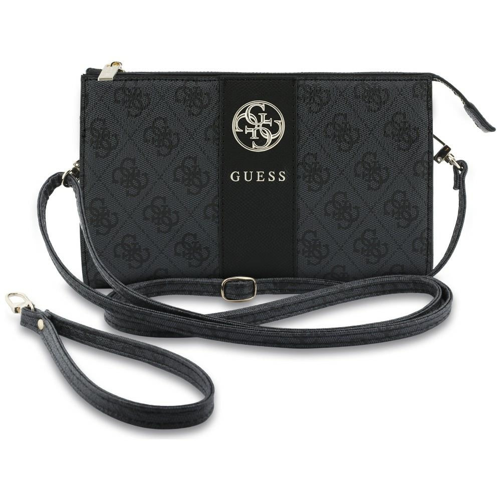 Θήκη γενικής χρήσης για κινητό, Guess, 4G Round Classic Logo Stripe, Μαύρη