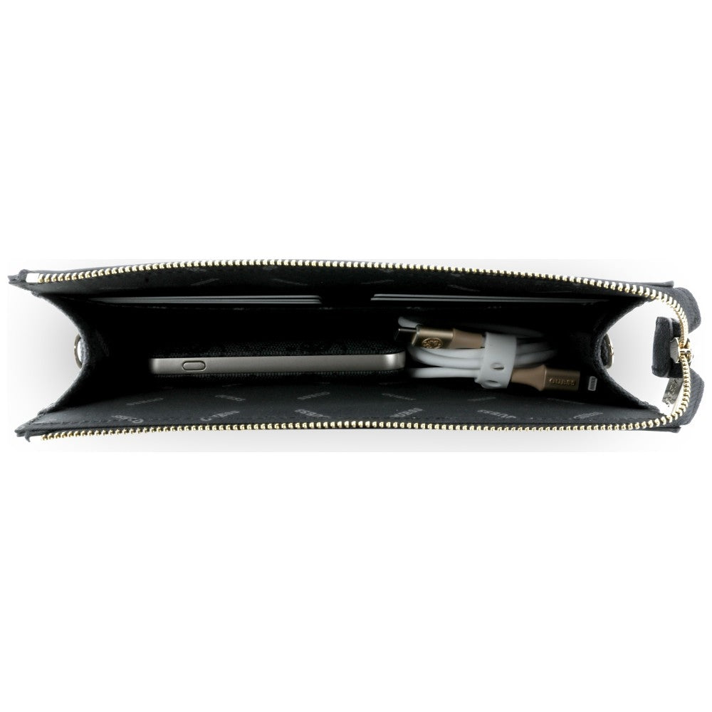 Θήκη γενικής χρήσης για κινητό, Guess, 4G Round Classic Logo Stripe, Μαύρη