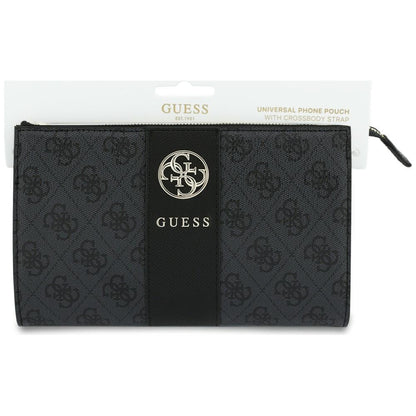 Θήκη γενικής χρήσης για κινητό, Guess, 4G Round Classic Logo Stripe, Μαύρη