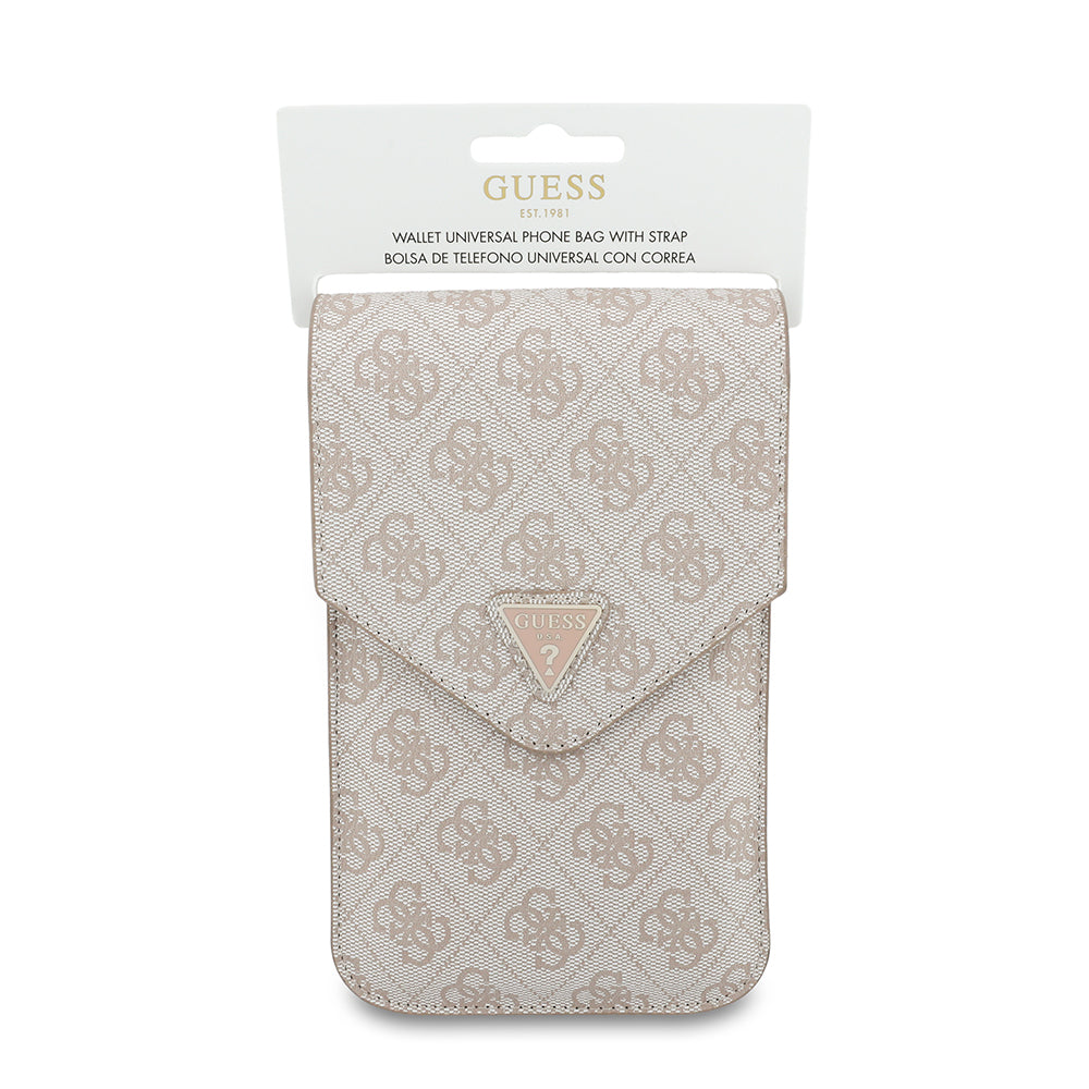 Τσάντα Οικουμενική για Κινητό, Guess, Fliptok Triangle 4G, Ροζ