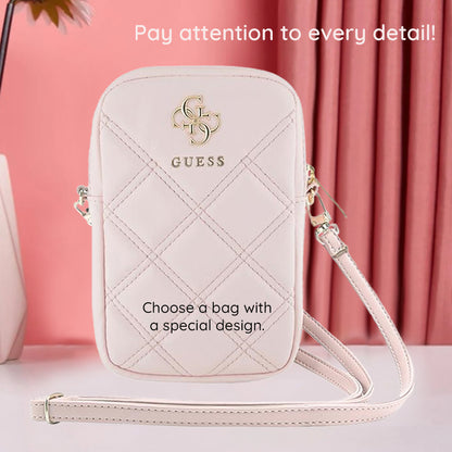 Τσάντα Παγκόσμια για Τηλέφωνο, Guess, Quilted 4G, Μαύρη